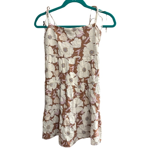 Abercrombie & Fitch Dresses & Skirts - Abercrombie & Fitch Brown and Cream Sundress Spaghetti Strap Mini